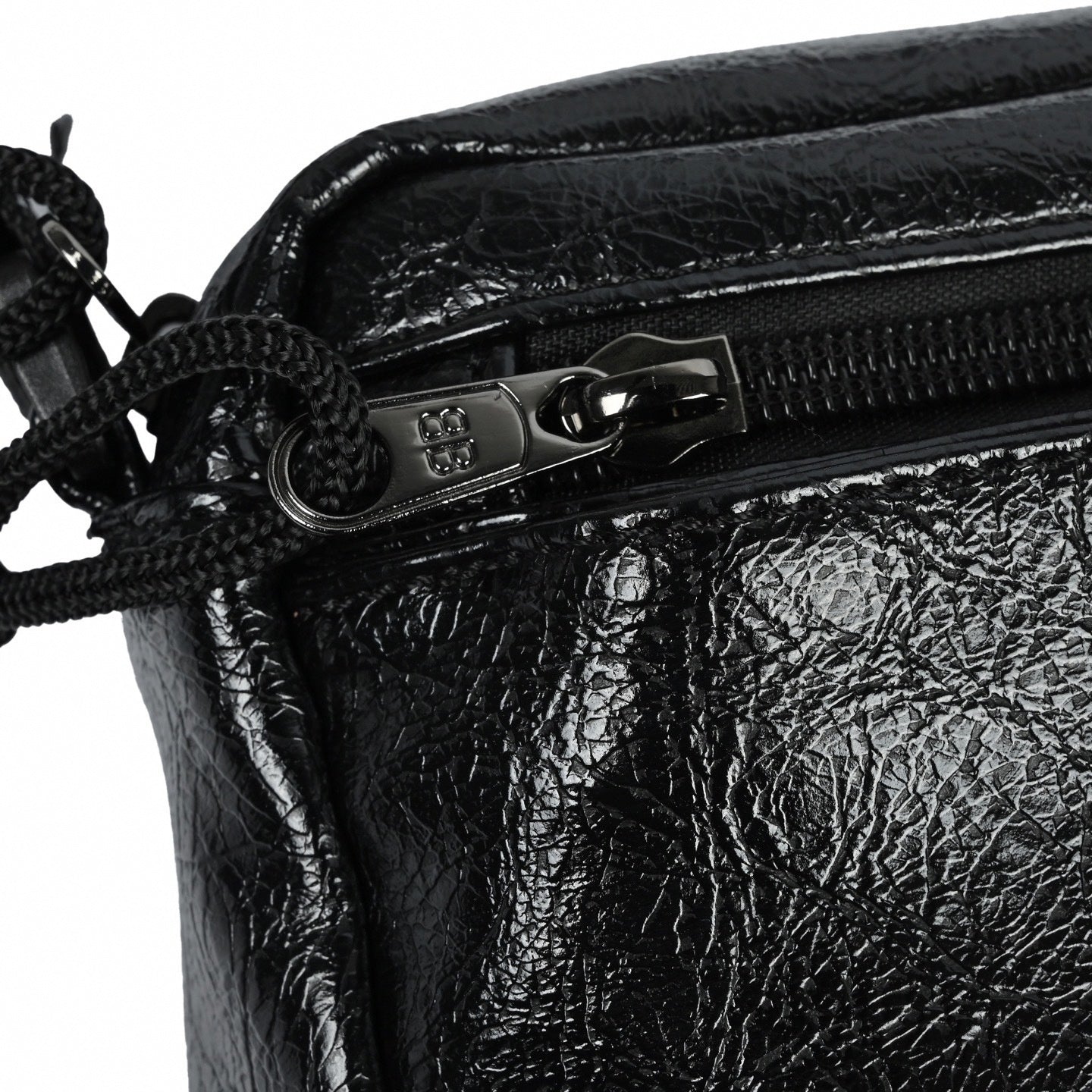 Lamborghini Shield Crinkled Crossbody | Black