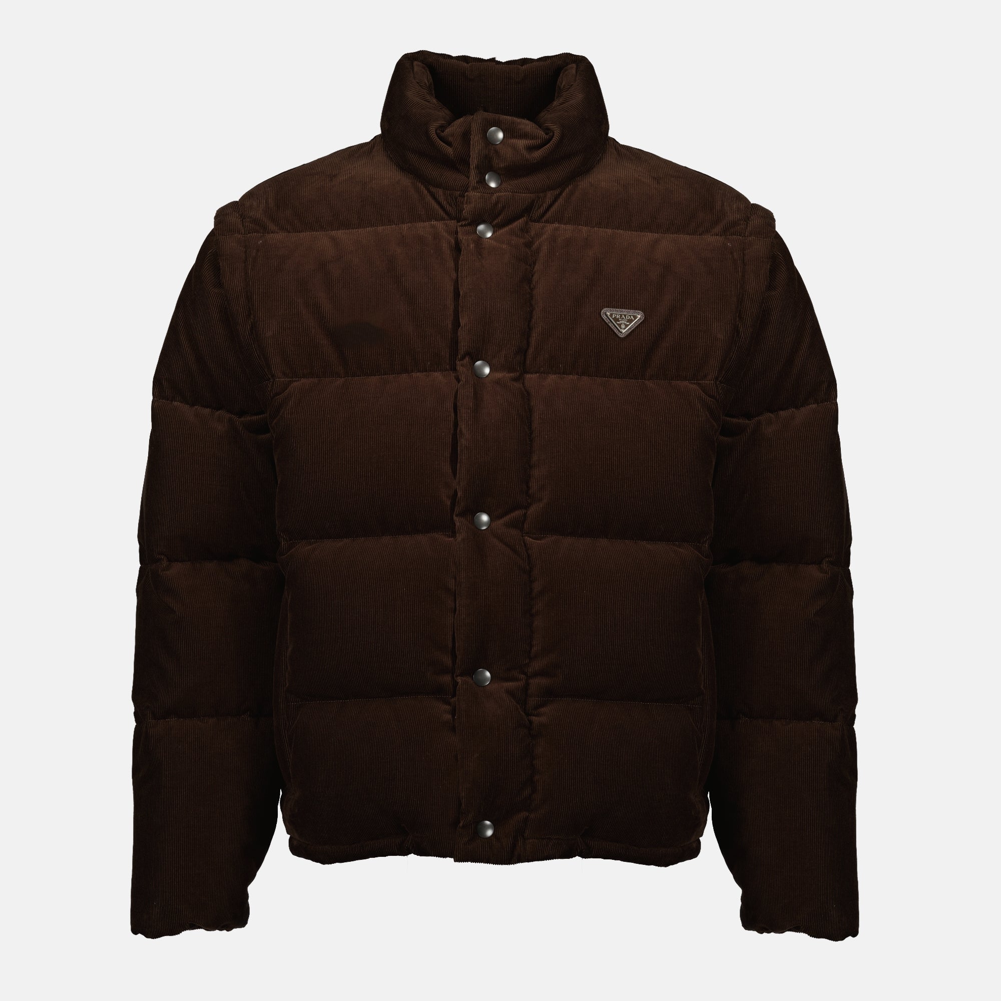 Brown Corduroy Puffer Jacket