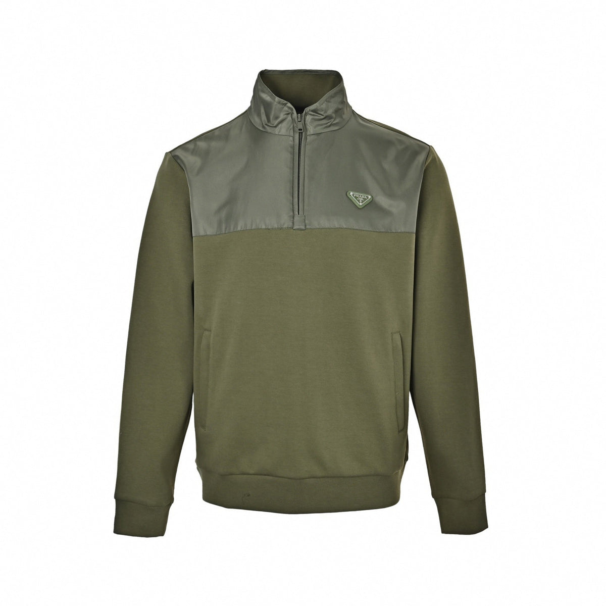 Re-Nylon and Cotton Half-Zip Sweatshirt
