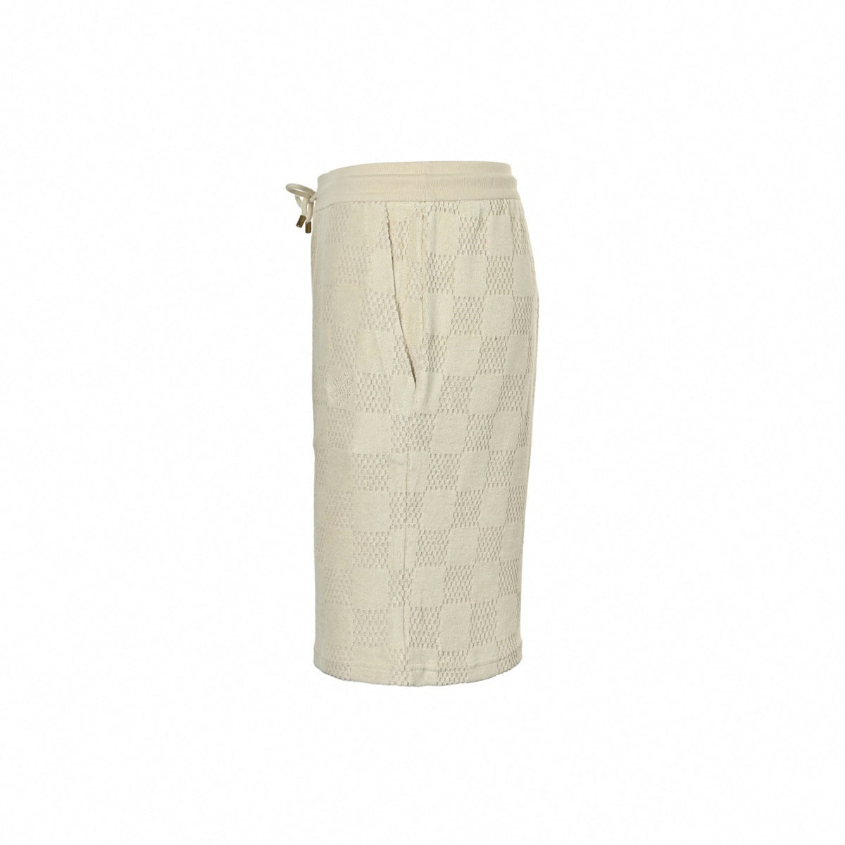 Damier Cotton Toweling Set | Beige
