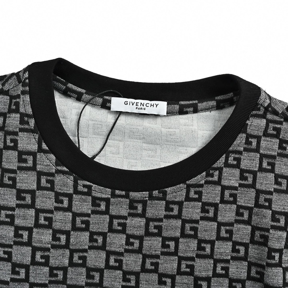 4G Checkerboard Knit T-Shirt