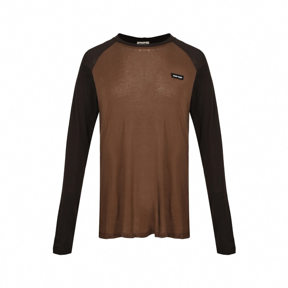 Contrast Raglan Long Sleeve | Brown