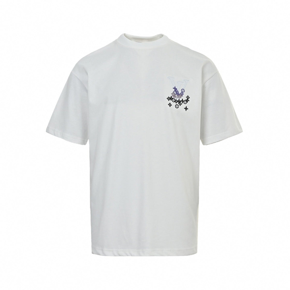 Gradient Embroidered Monogram T-Shirt | White