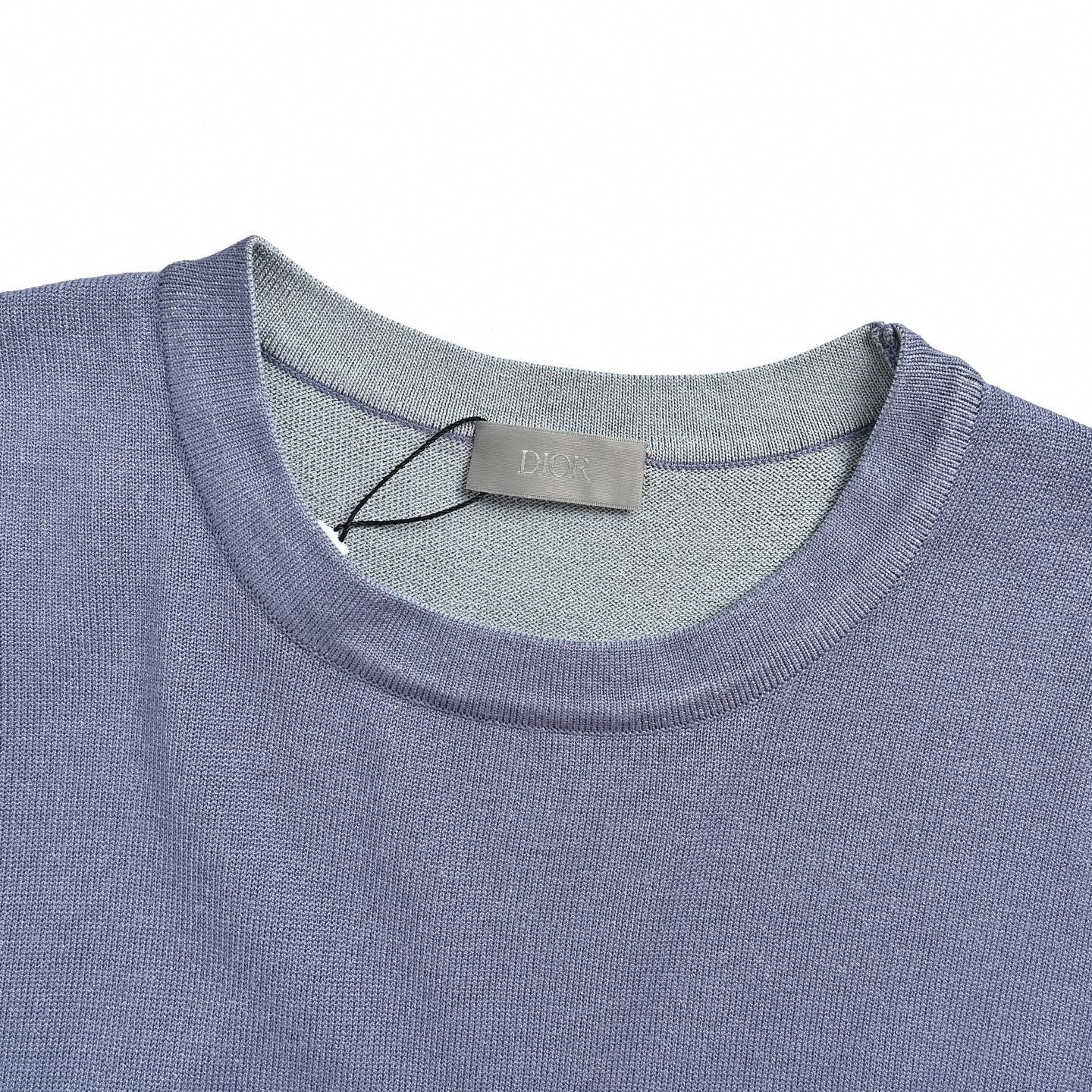 Christian Dior Couture Knit T-Shirt | Dusty Blue