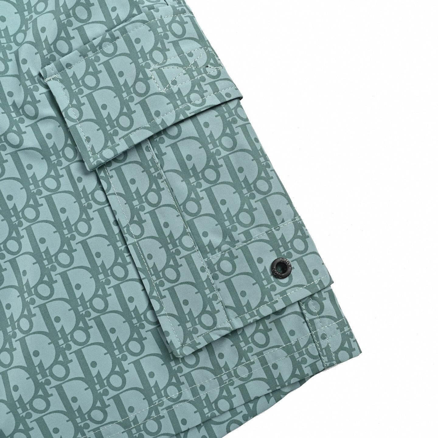 Oblique Swim Shorts | Aqua Green
