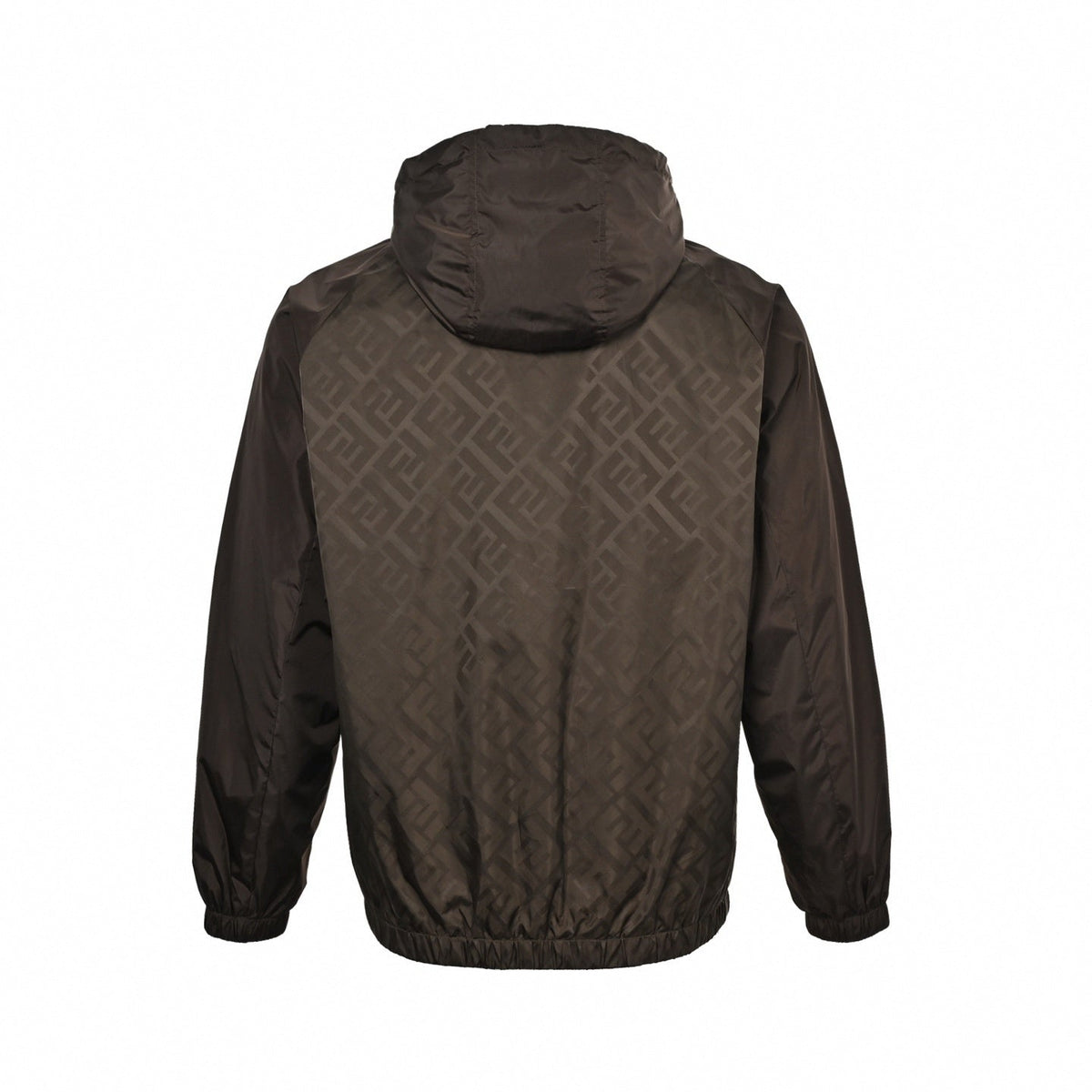 Monogram Windbreaker | Dark Brown & Black