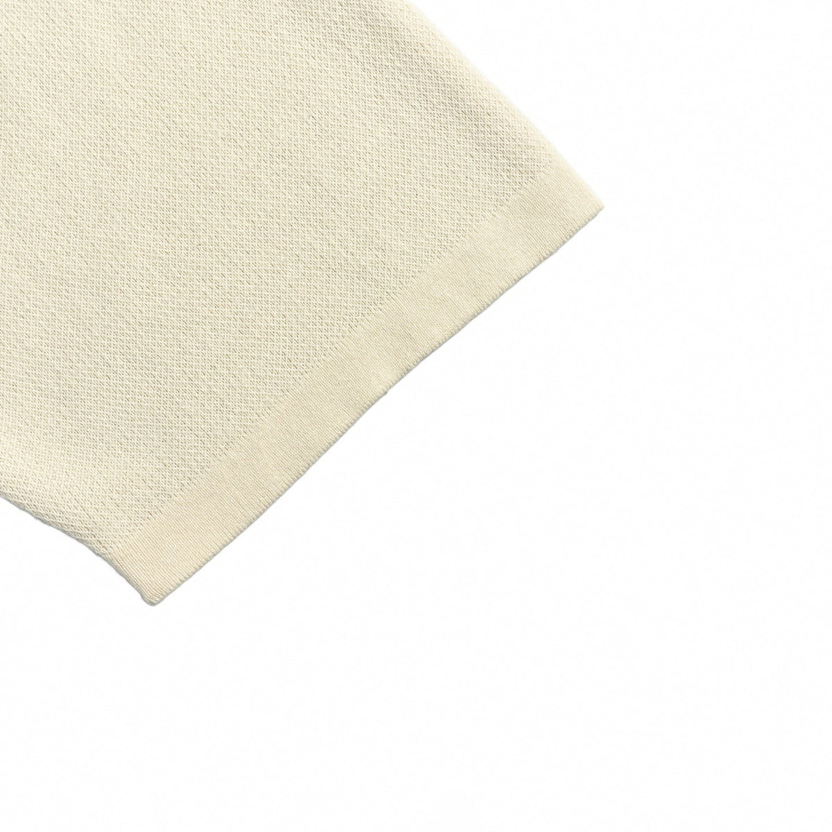 Oversized Monogram Flower Knit T-Shirt - Cream