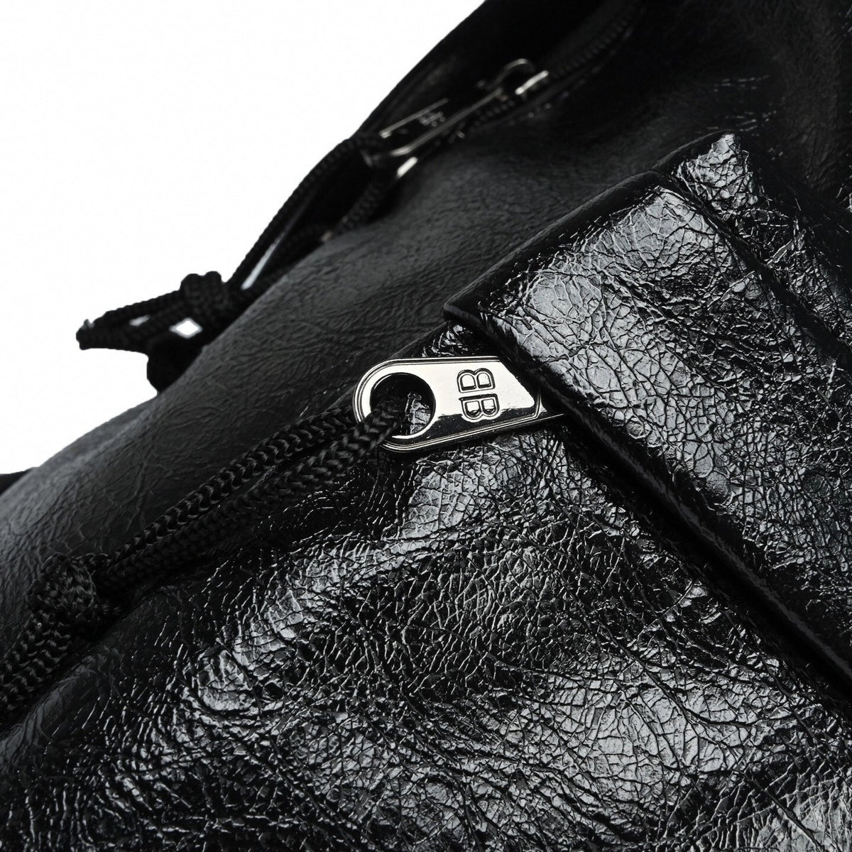 Balenciaga x Automobili Lamborghini Crinkled Leather Backpack | Black