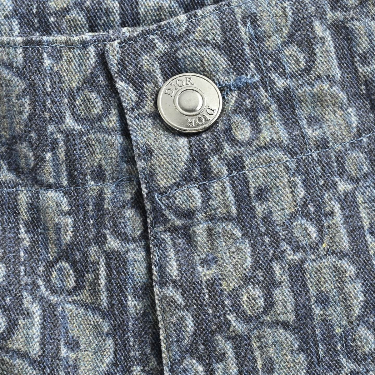 Oblique Jacquard Cargo Shorts - Blue