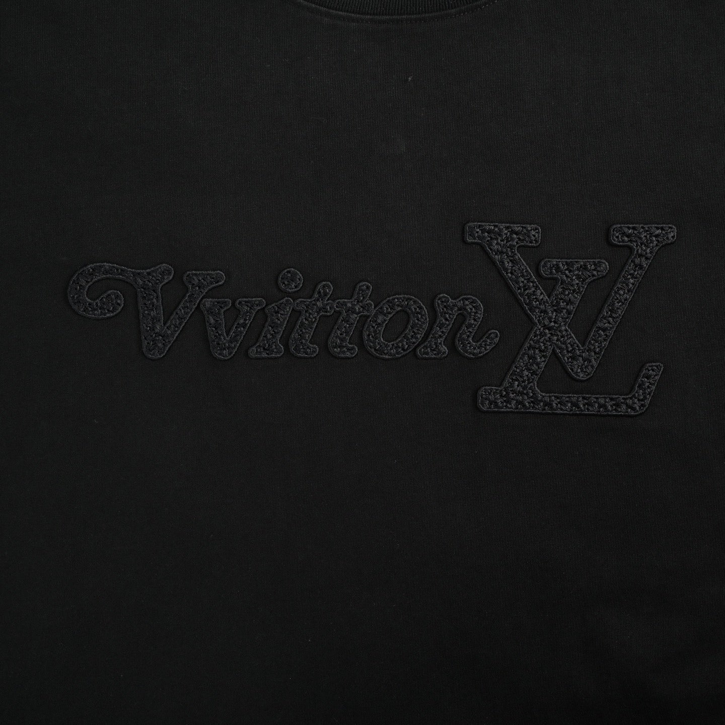 Textured Logo T-Shirt - Black