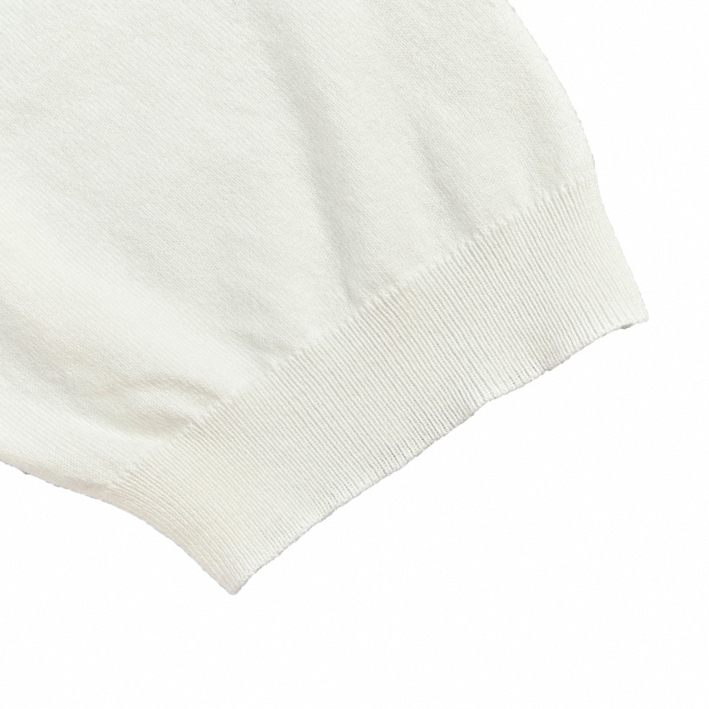 Mock Neck Logo Knit T-Shirt