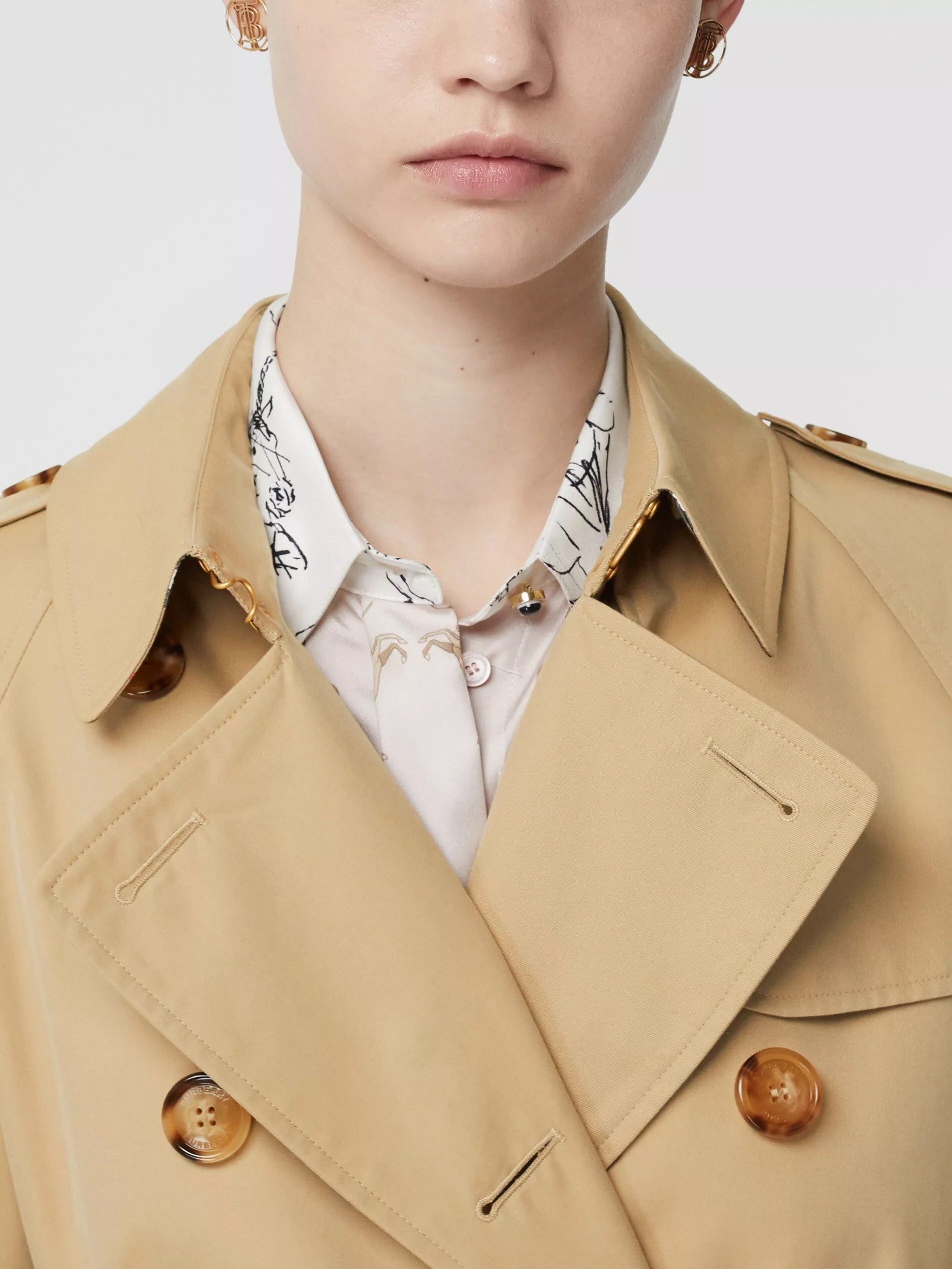 Heritage Double-Breasted Trench Coat - Beige
