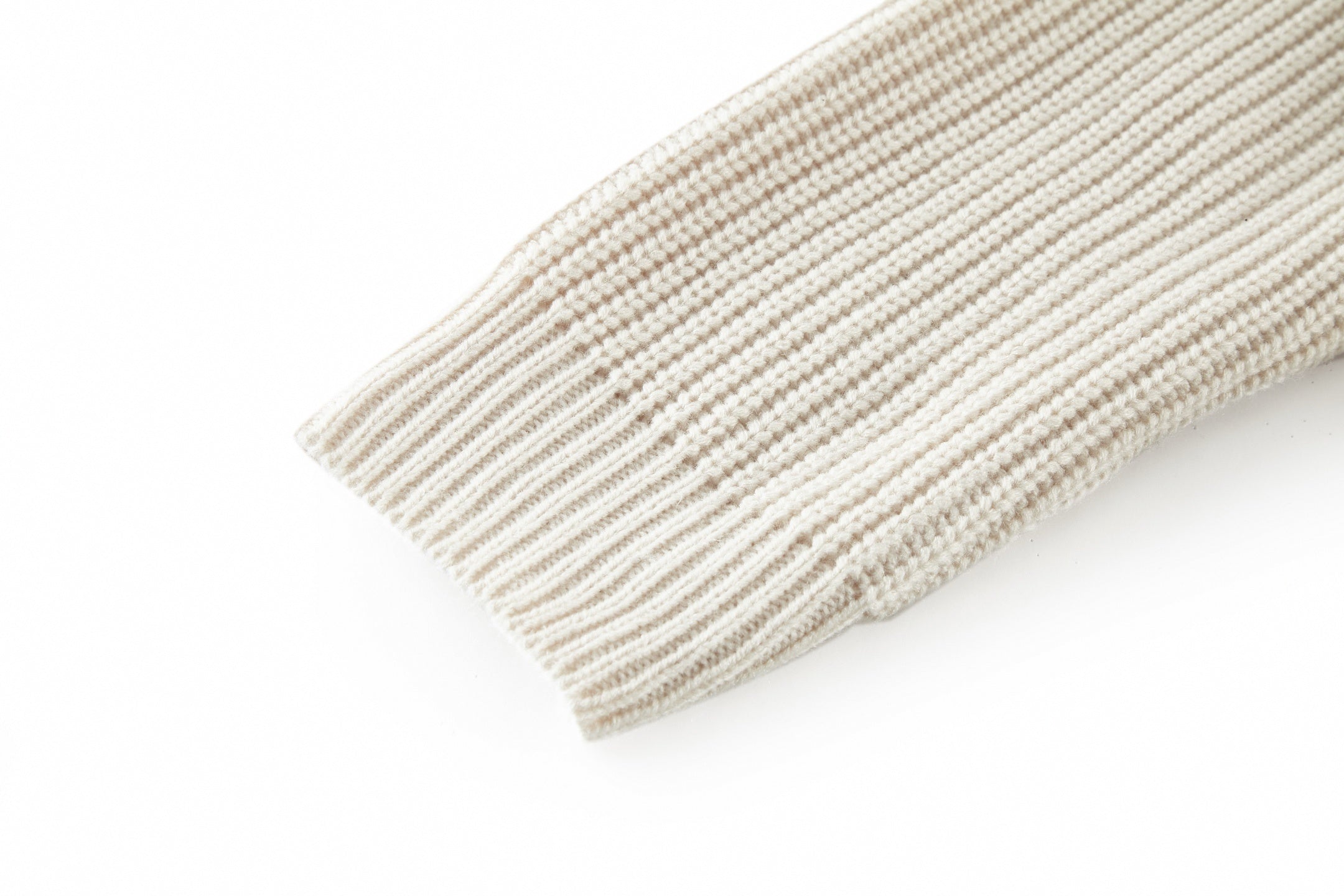 Tonal Embroidered Logo Knit Sweater | Cream