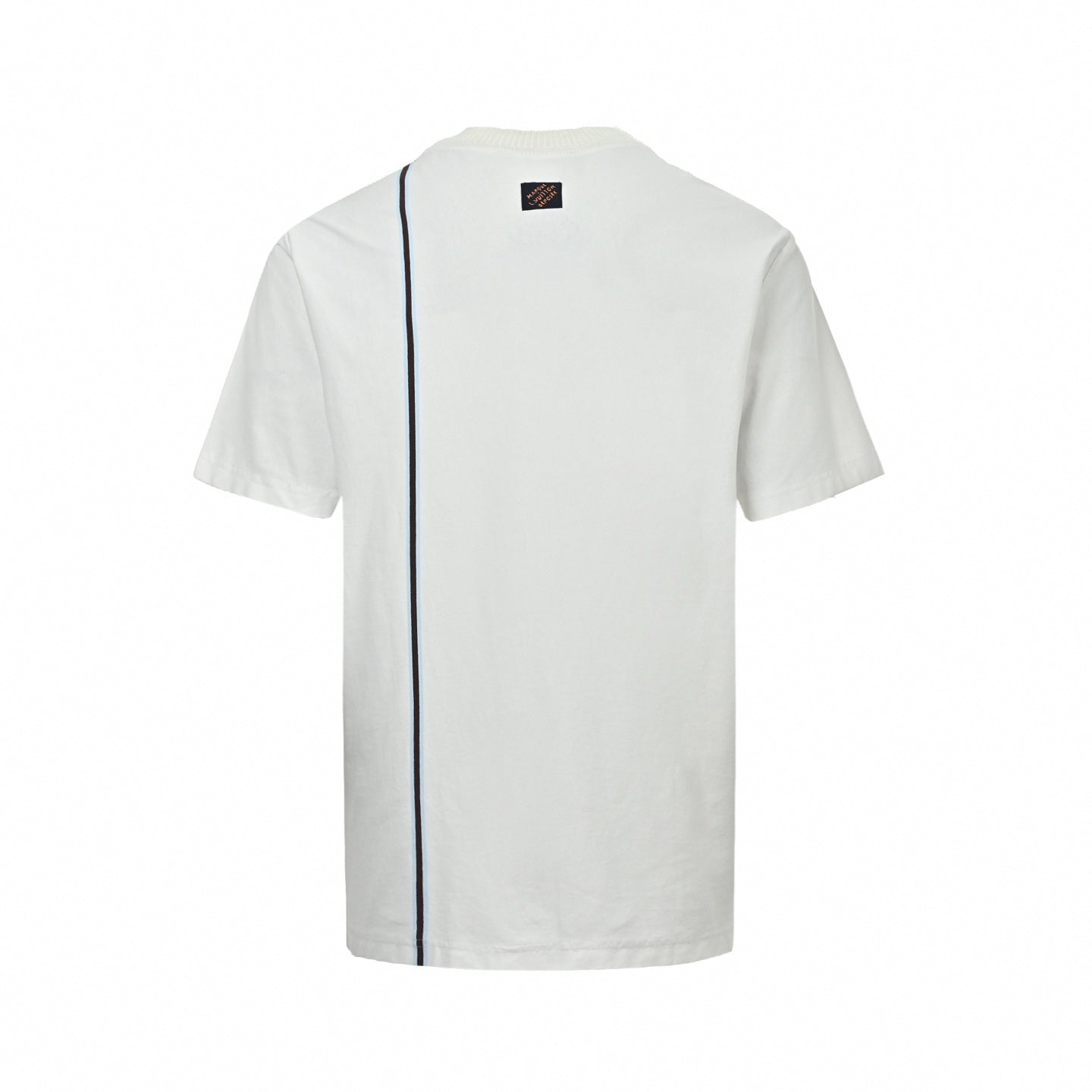 Embroidered Crown & Stripe T-Shirt | White