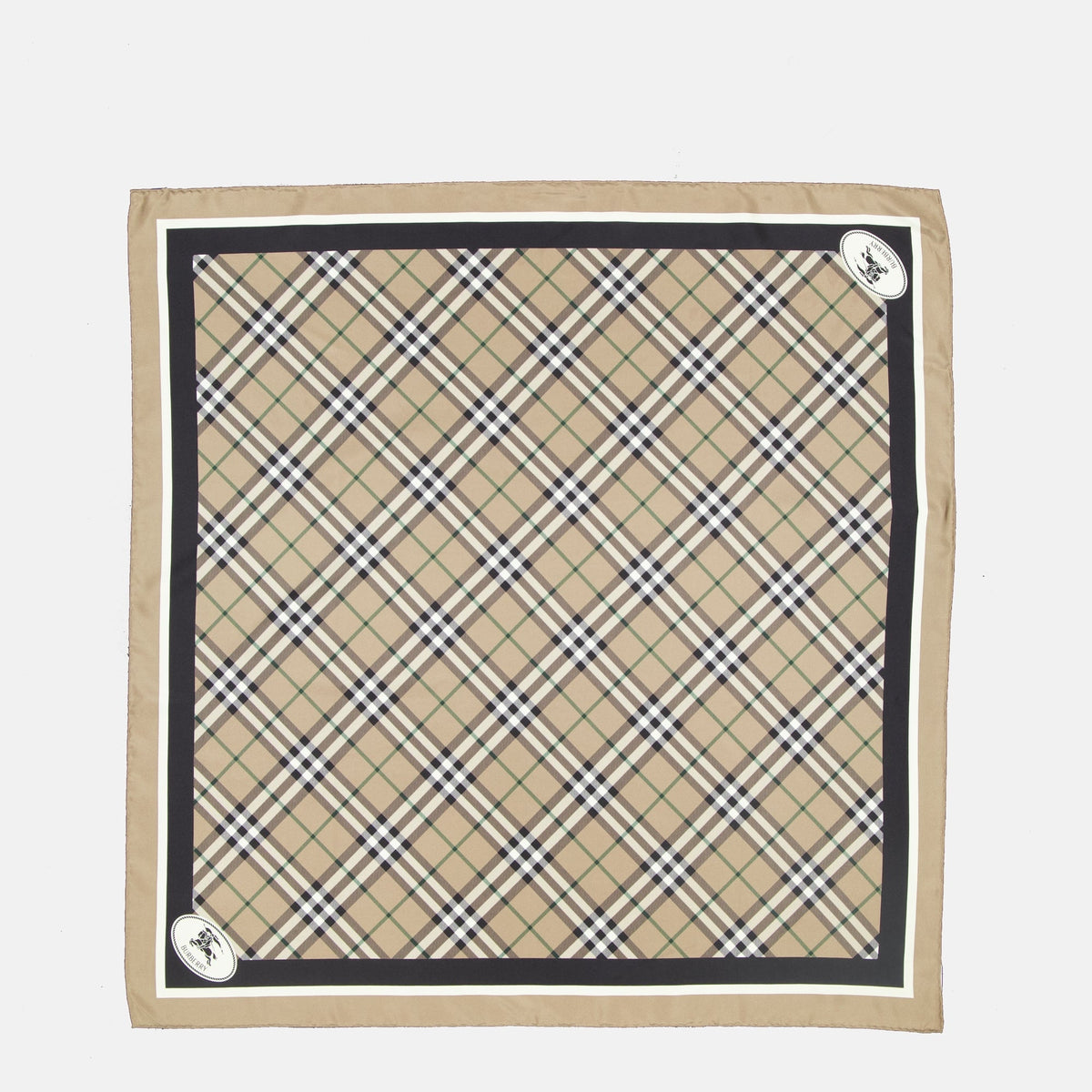 Checkered Silk Scarf