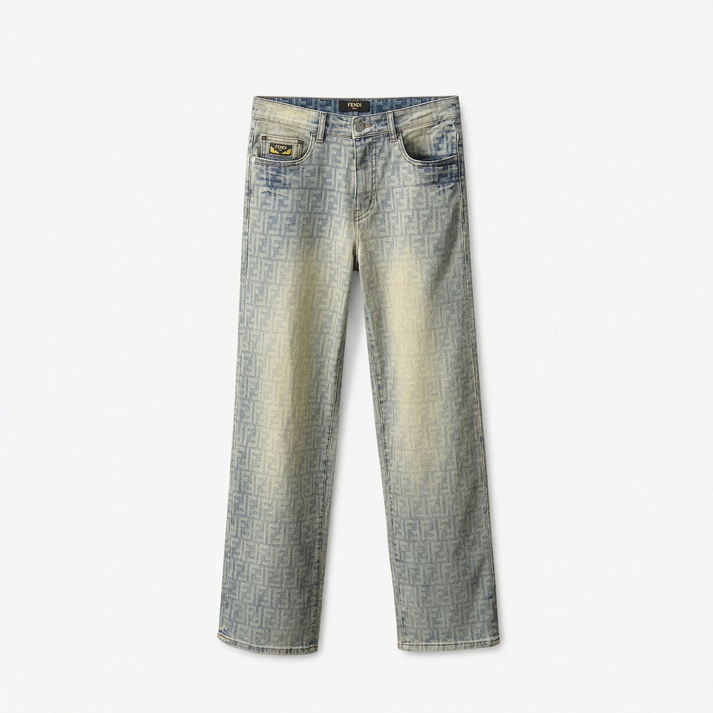 Zucca Monogram Jeans | Vintage Light Wash