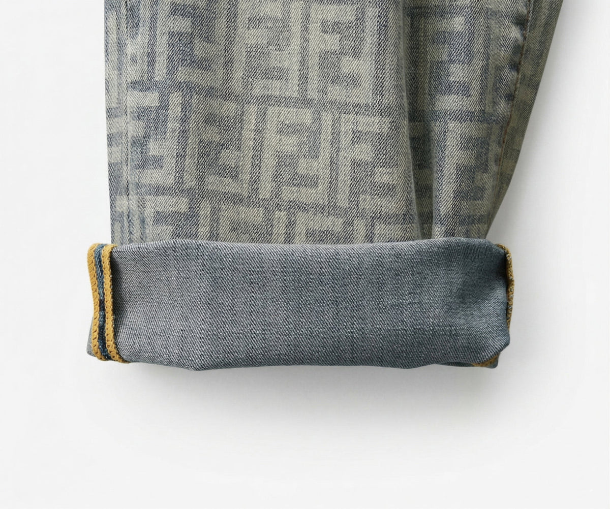 Zucca Monogram Jeans | Vintage Light Wash