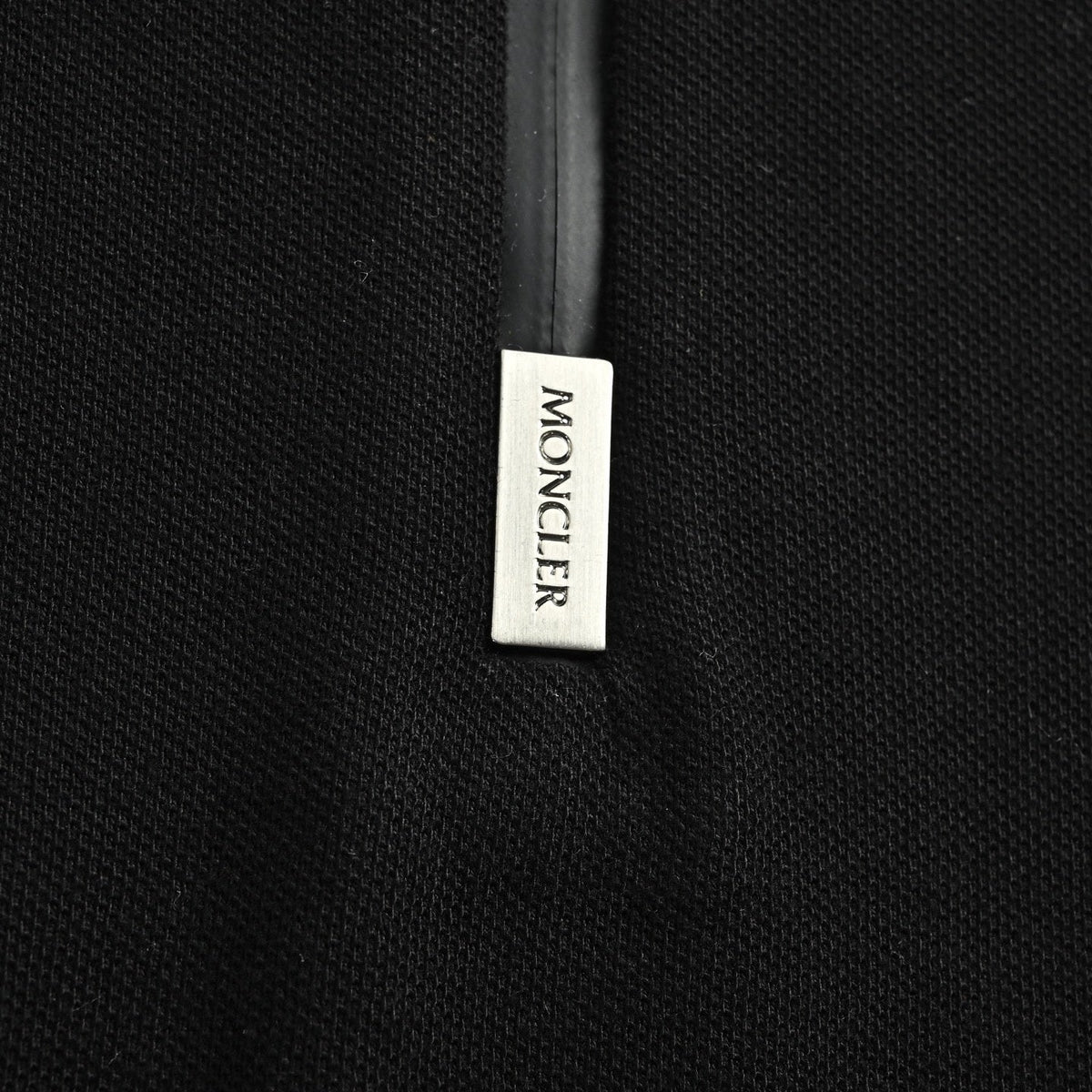 Zip-Neck Polo Shirt - Black