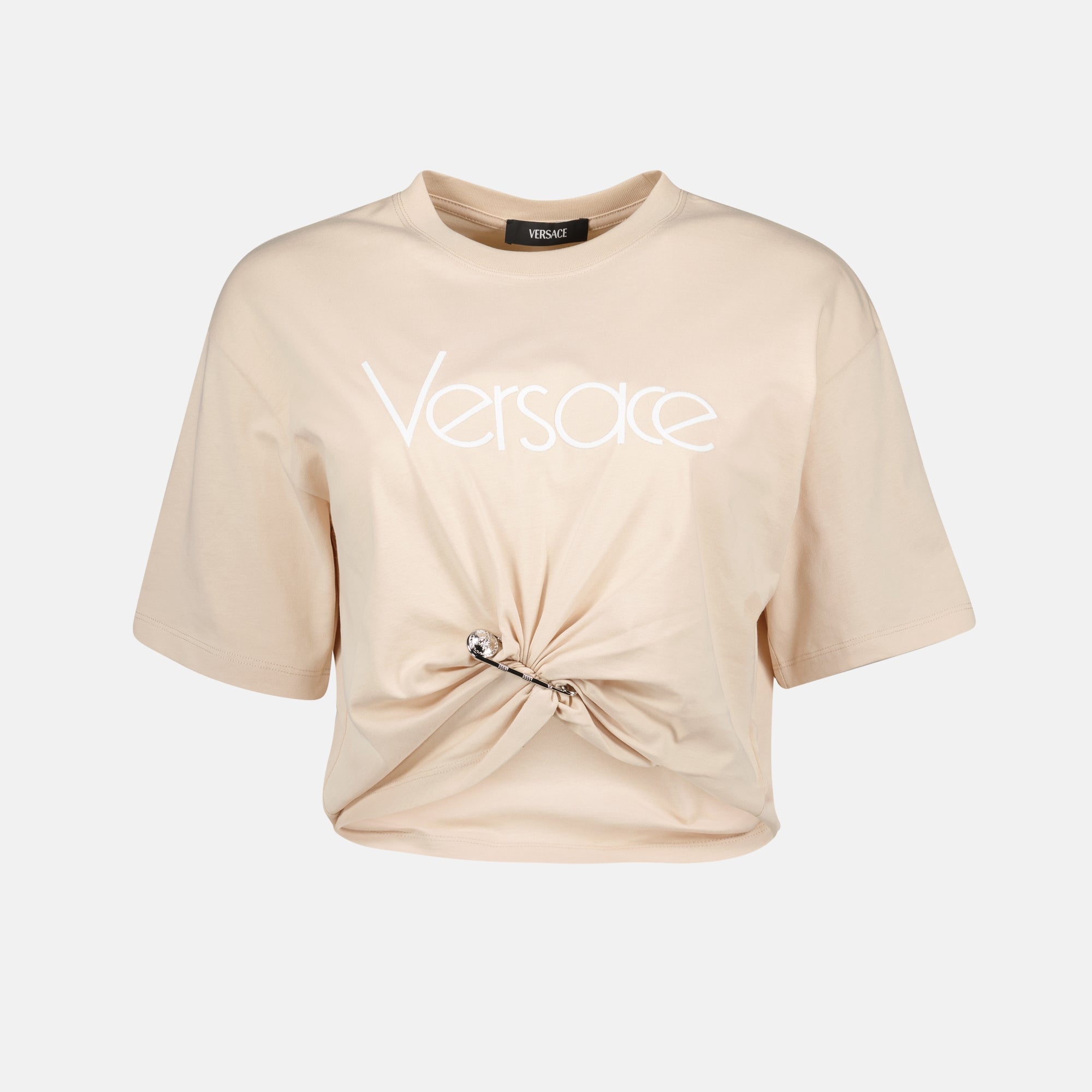Safety Pin Crop T-Shirt
