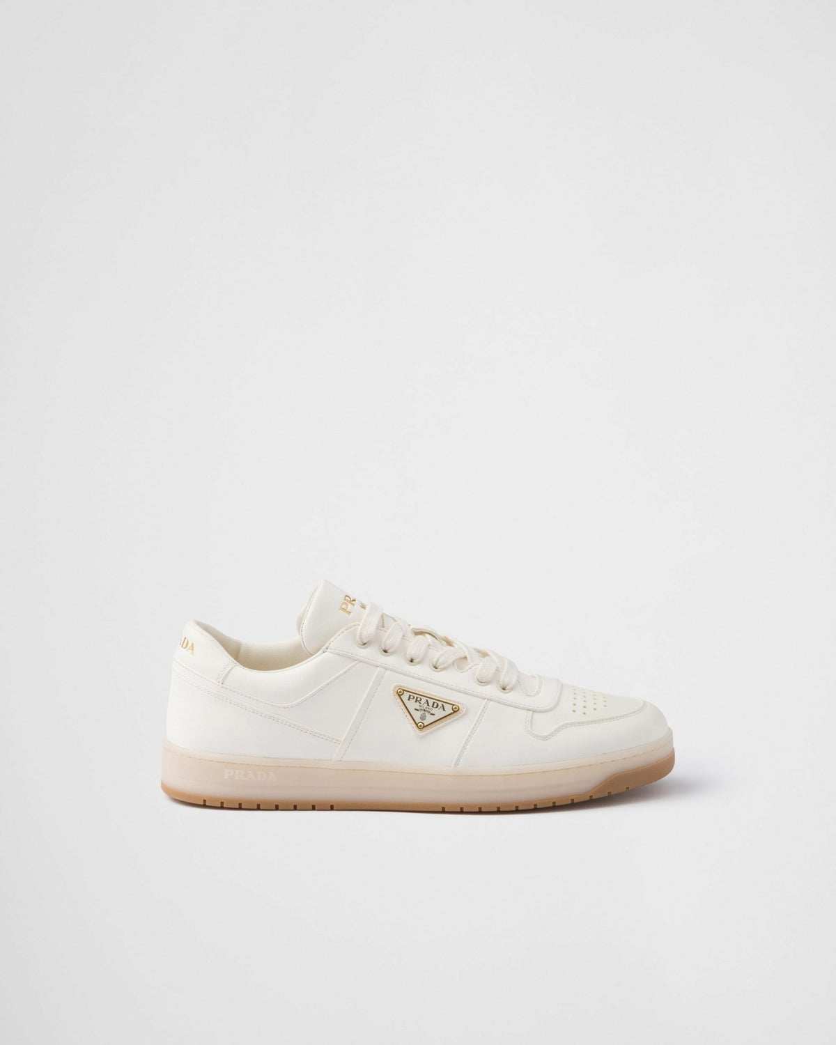 Downtown Leather Sneakers | White & Gold