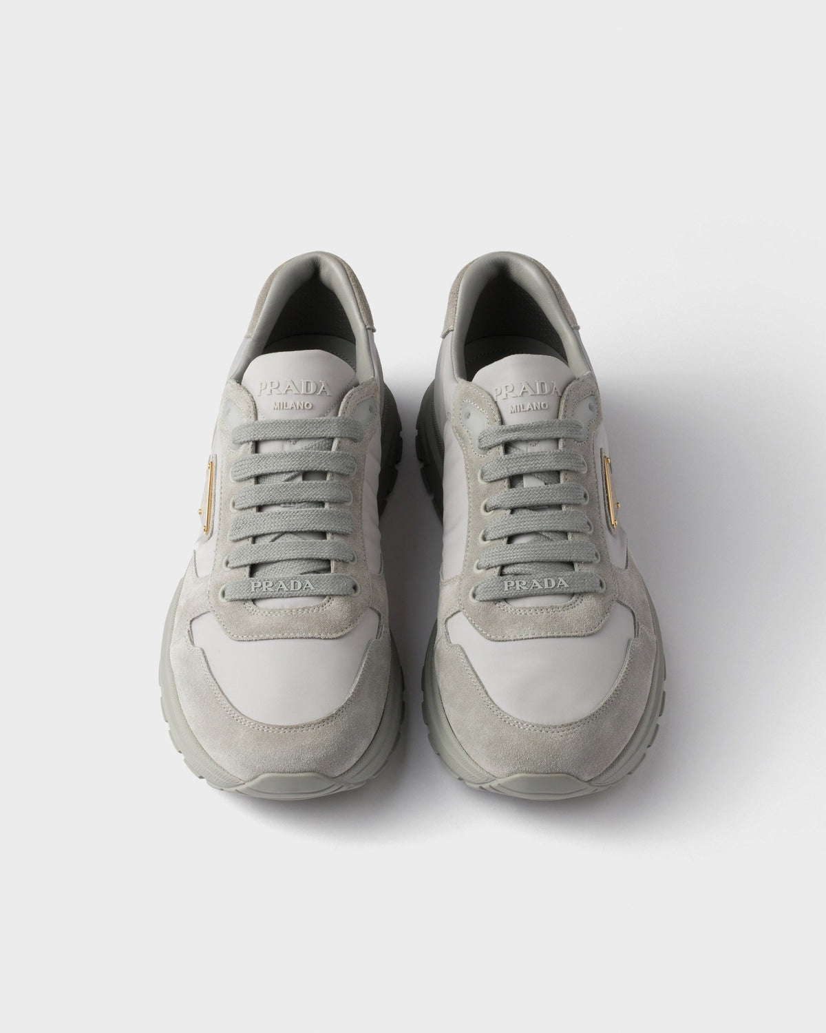 Re-Nylon and Suede Sneakers | Grey
