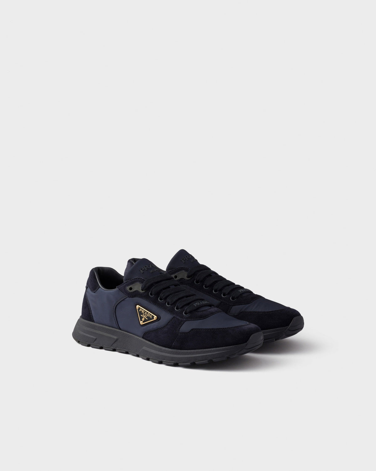 Re-Nylon and Suede Sneakers | Navy