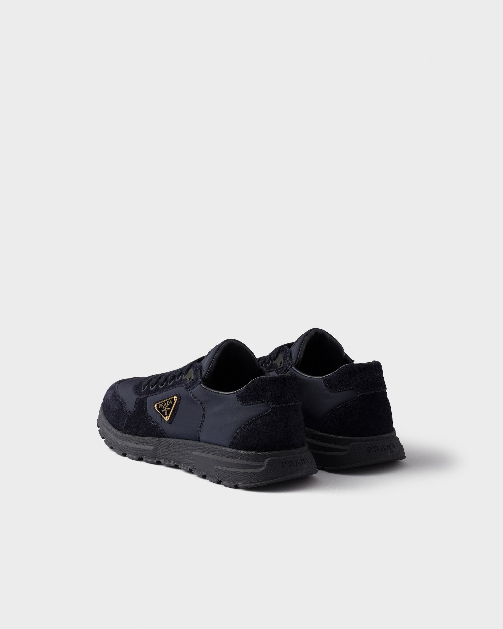 Re-Nylon and Suede Sneakers | Navy