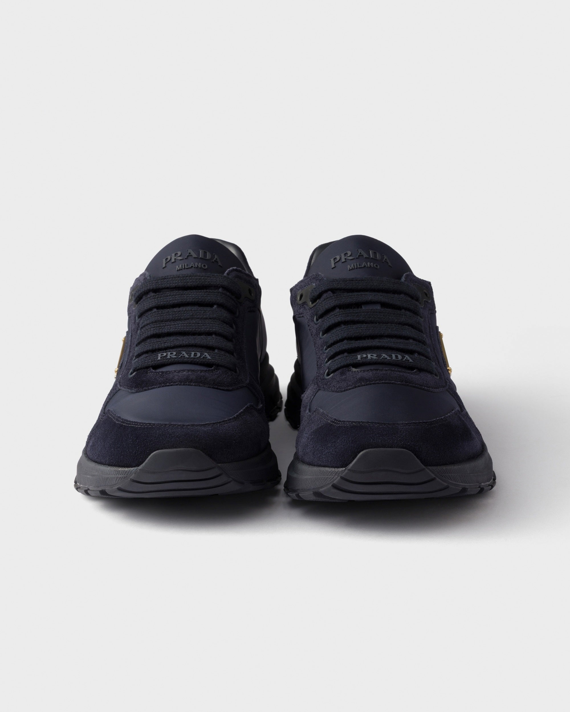 Re-Nylon and Suede Sneakers | Navy