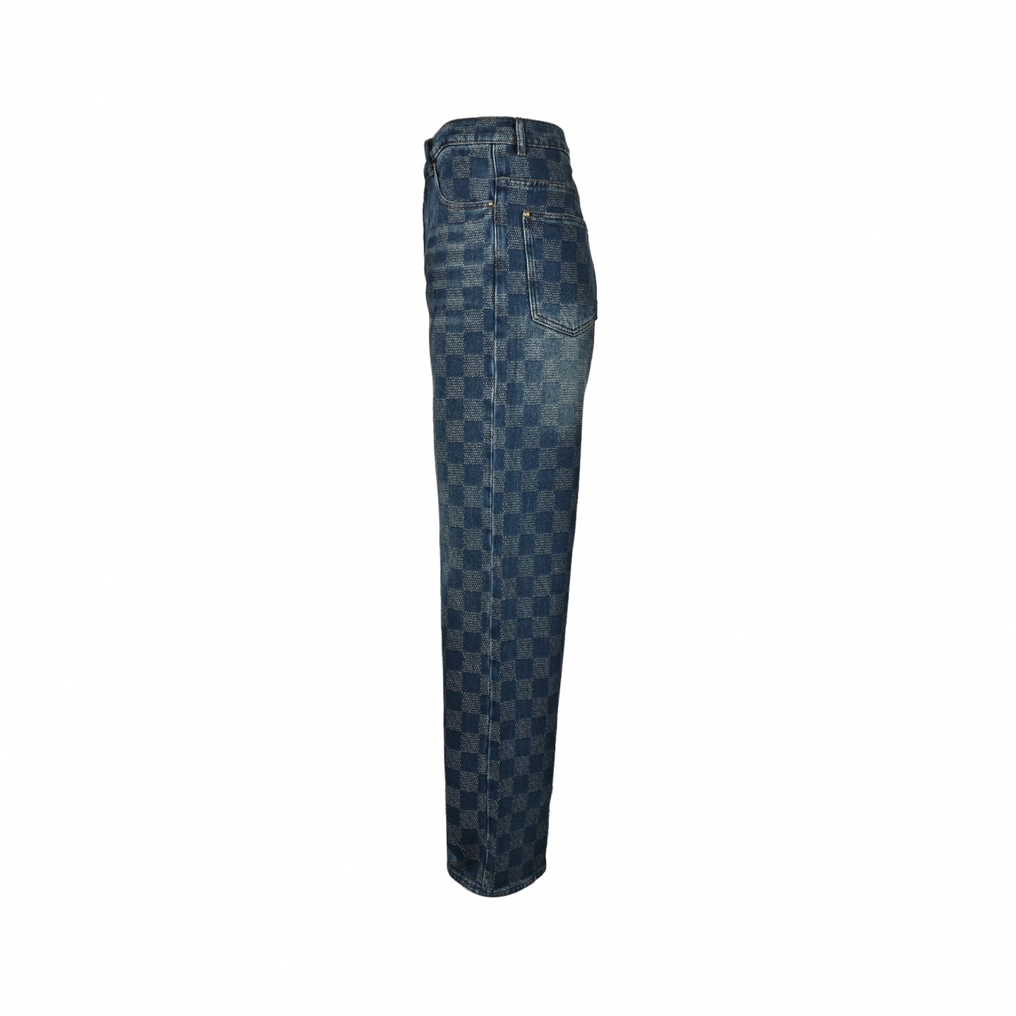 Damier Signature Denim Jeans | Indigo Wash