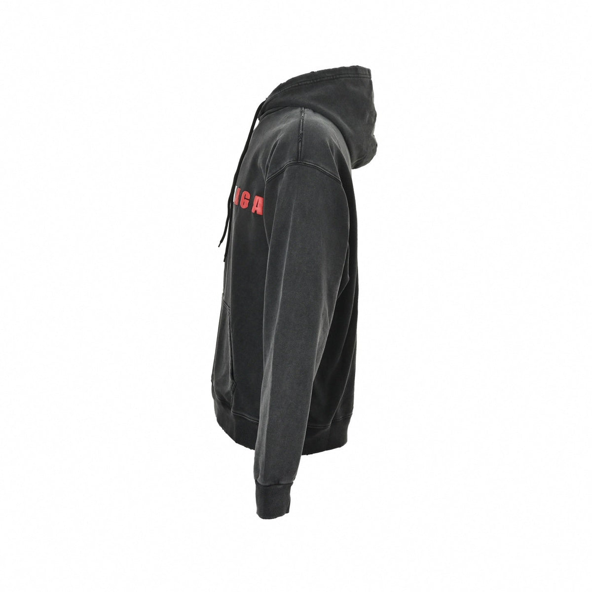 Tricolor 3D Logo Hoodie | Washed Black