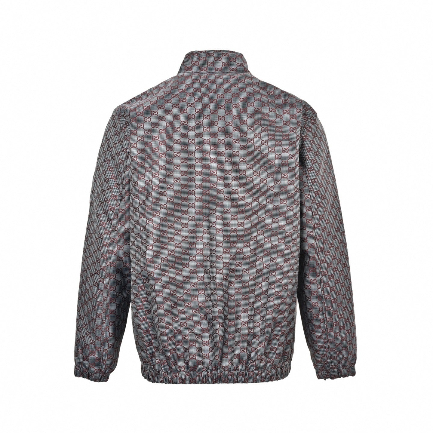 GG Houndstooth Zip Jacket | Grey & Red