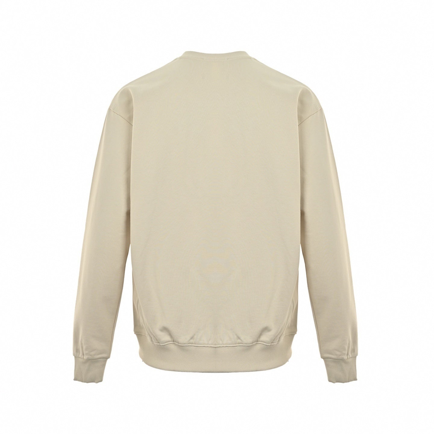 Monogram Pocket Cotton Crewneck | Beige