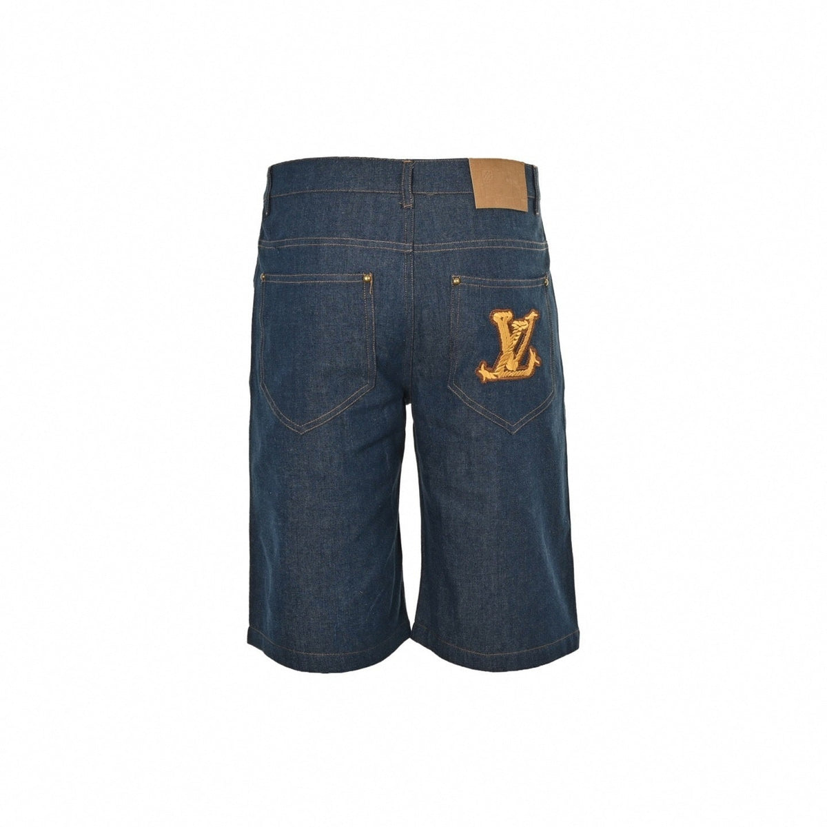 Embroidered Denim Shorts