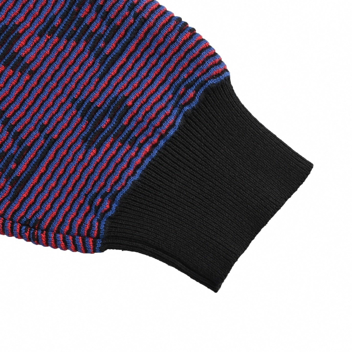 Gradient Monogram Ribbed Cardigan | Purple & Black