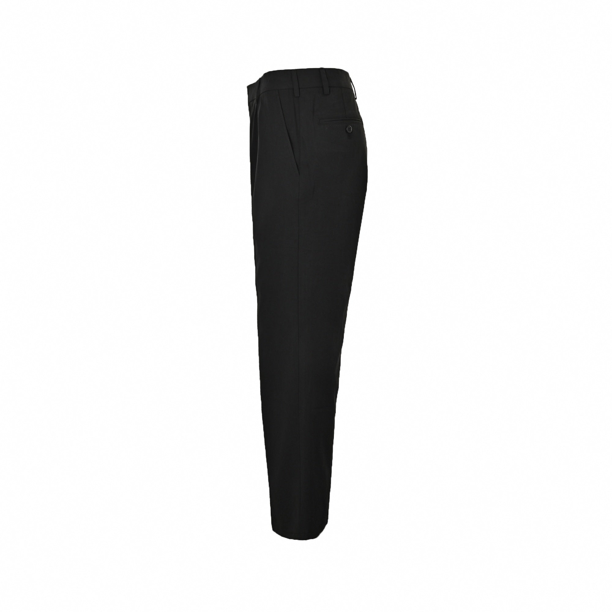Gabardine Trousers with Triangle Logo | Black
