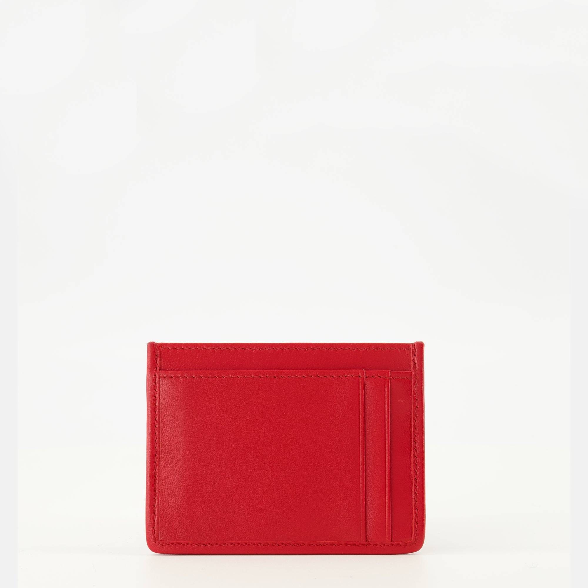 Red Quilted Leather Card Holder