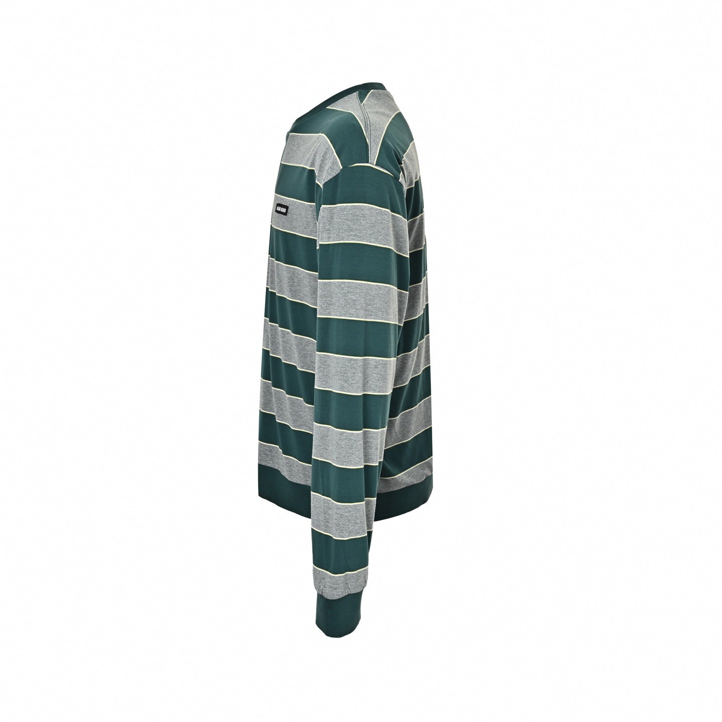 Striped Chest Logo Sweatshirt - Green/Grey