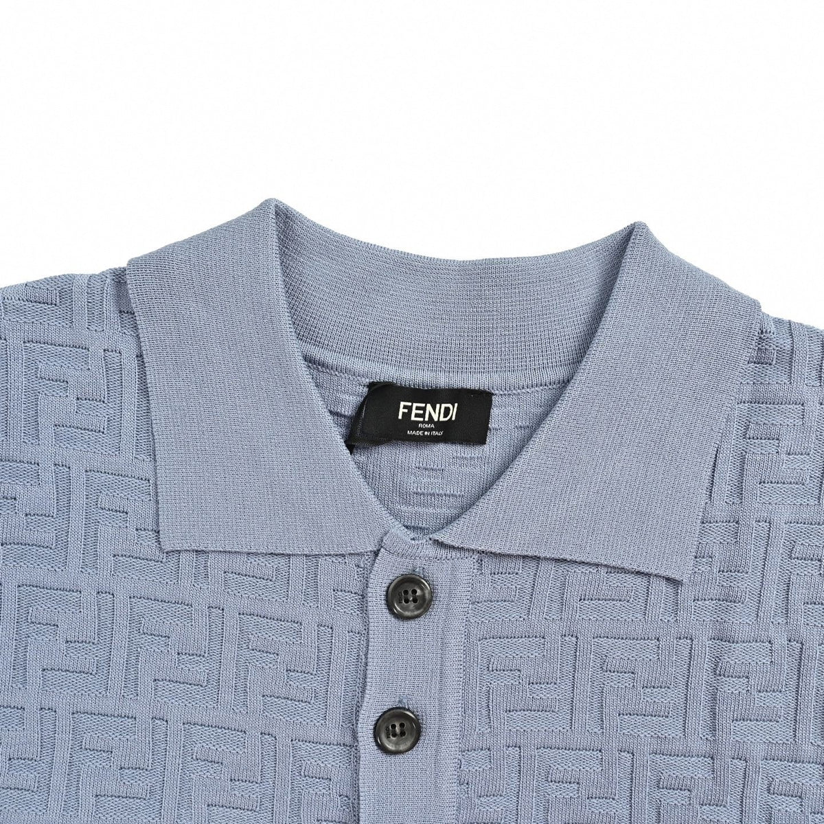 FF Jacquard Knit Polo Shirt