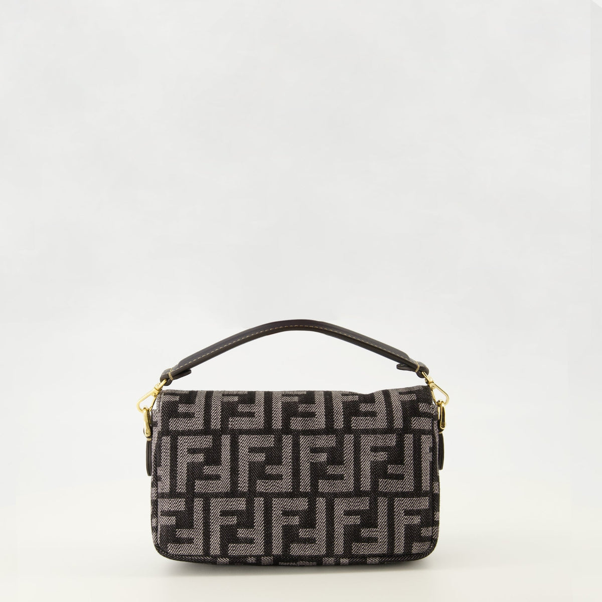Mini Baguette Bag in FF Denim