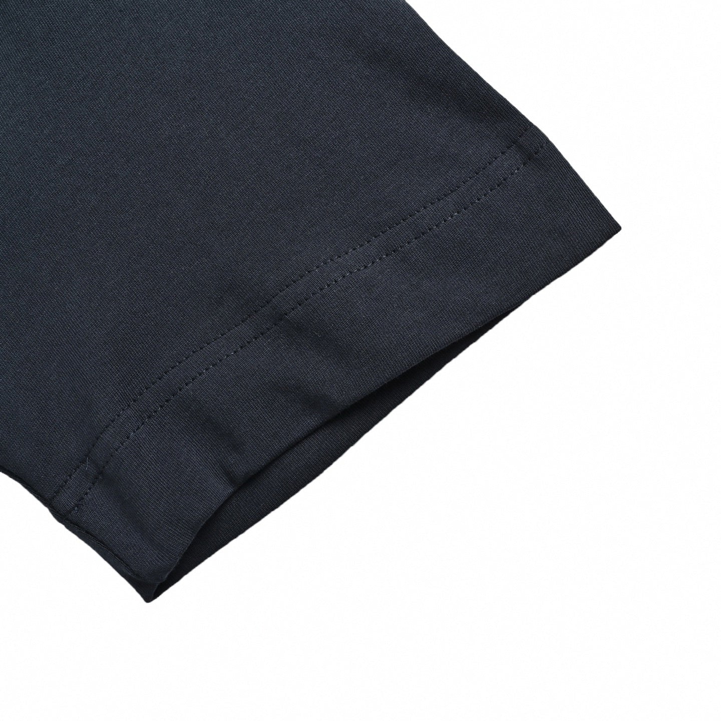 Striped Collar FF Logo T-Shirt | Dark Navy
