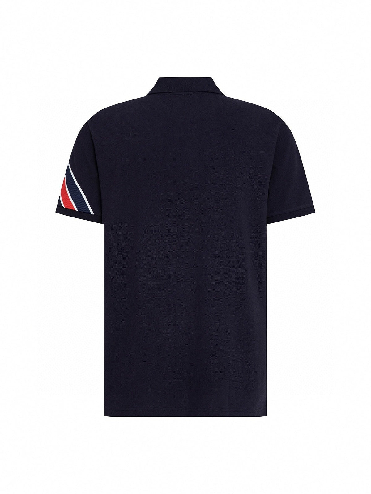 Tri-Color Band Short-Sleeve Polo