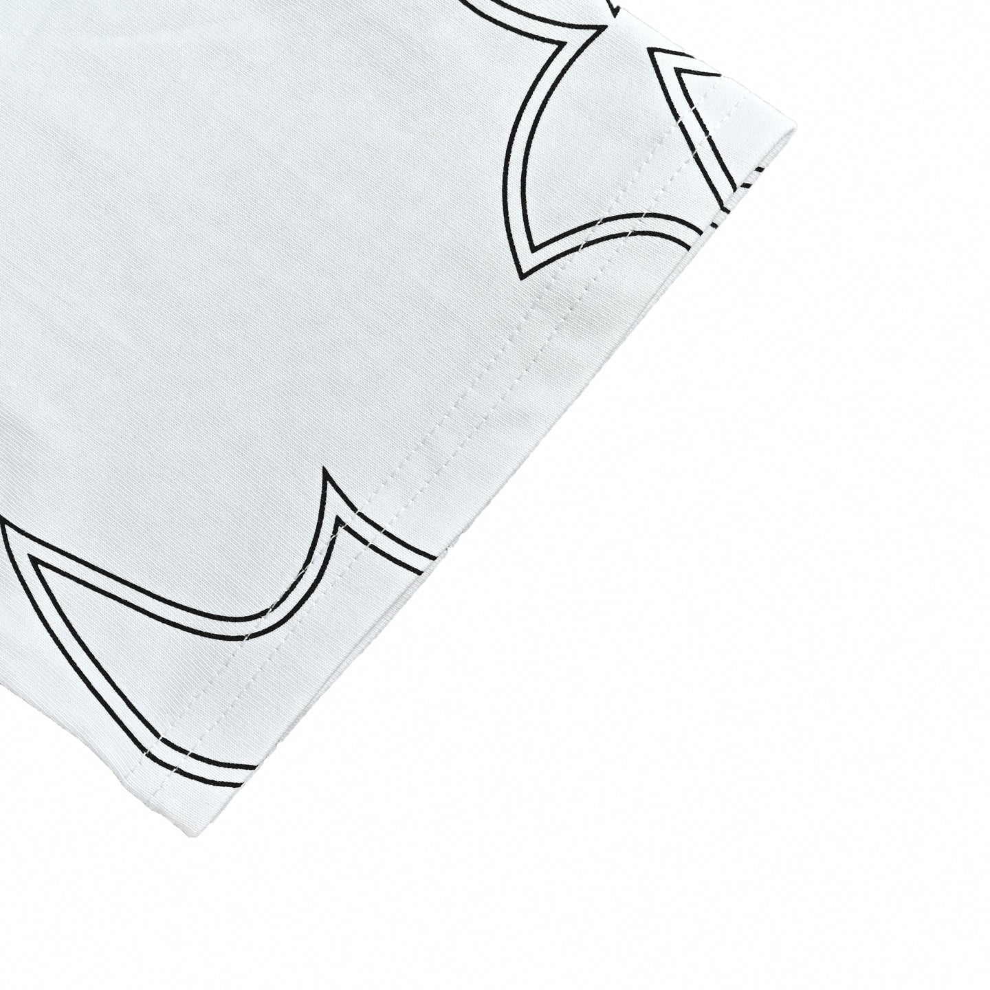Oversized Monogram Line Art T-Shirt - White