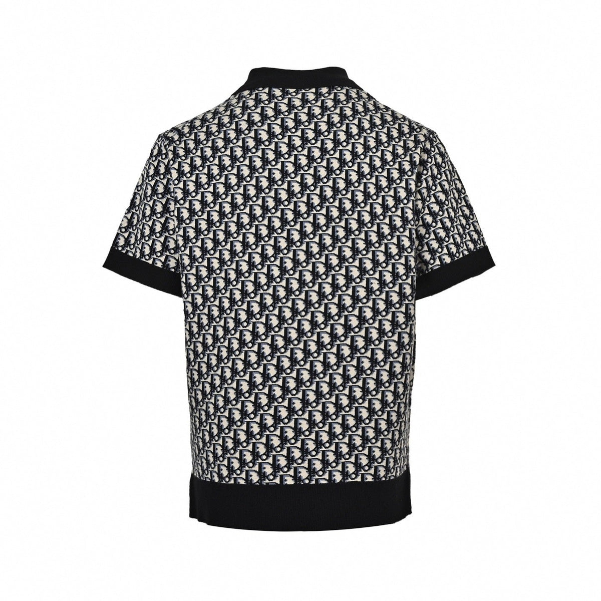 Oblique Jacquard Knit Polo