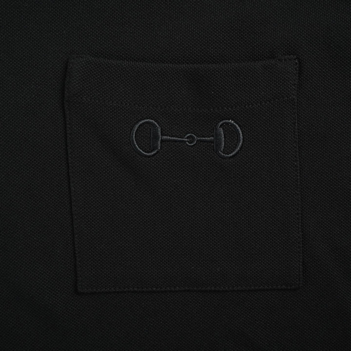 Minimalist Horsebit Embroidered Tee - Black