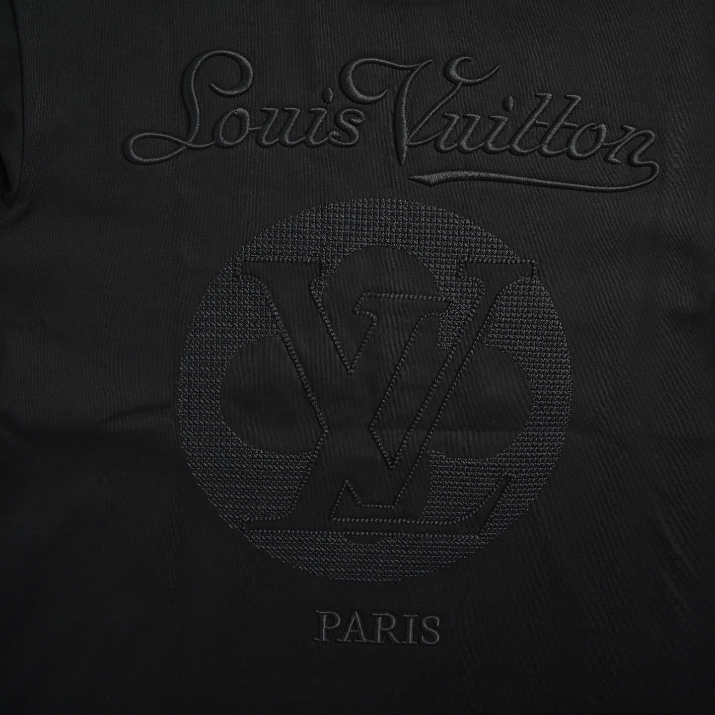 Tonal Embroidered Logo T-Shirt | Black