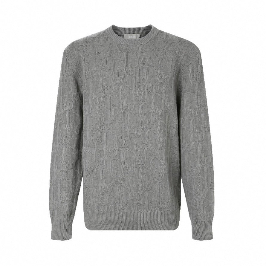 Oblique Jacquard Knit Sweater