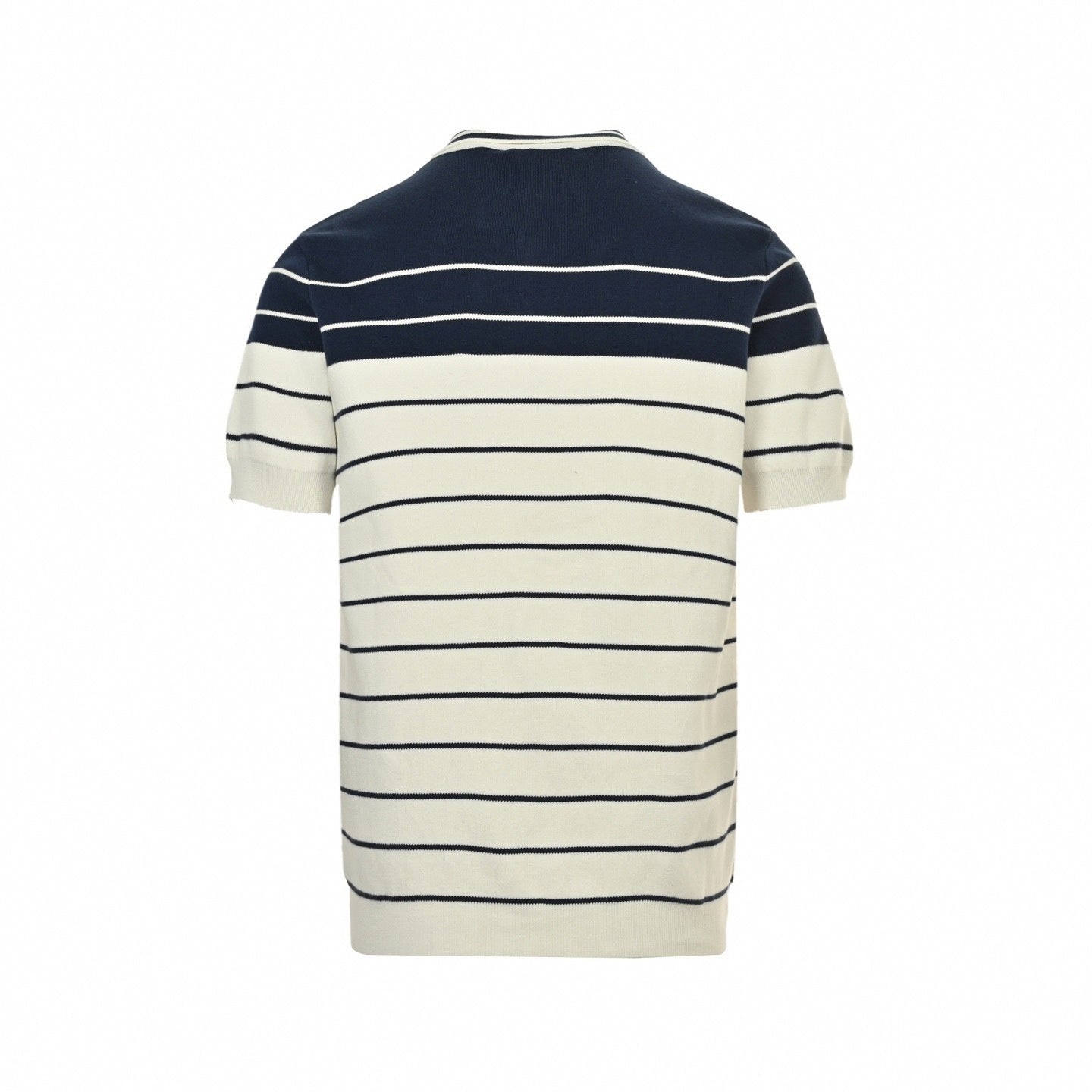 Striped Knit Polo Shirt