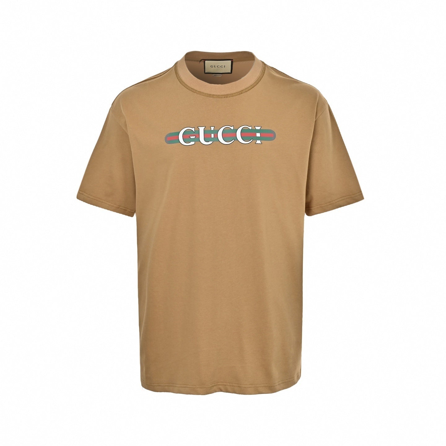 Web Stripe Logo T-Shirt | Camel