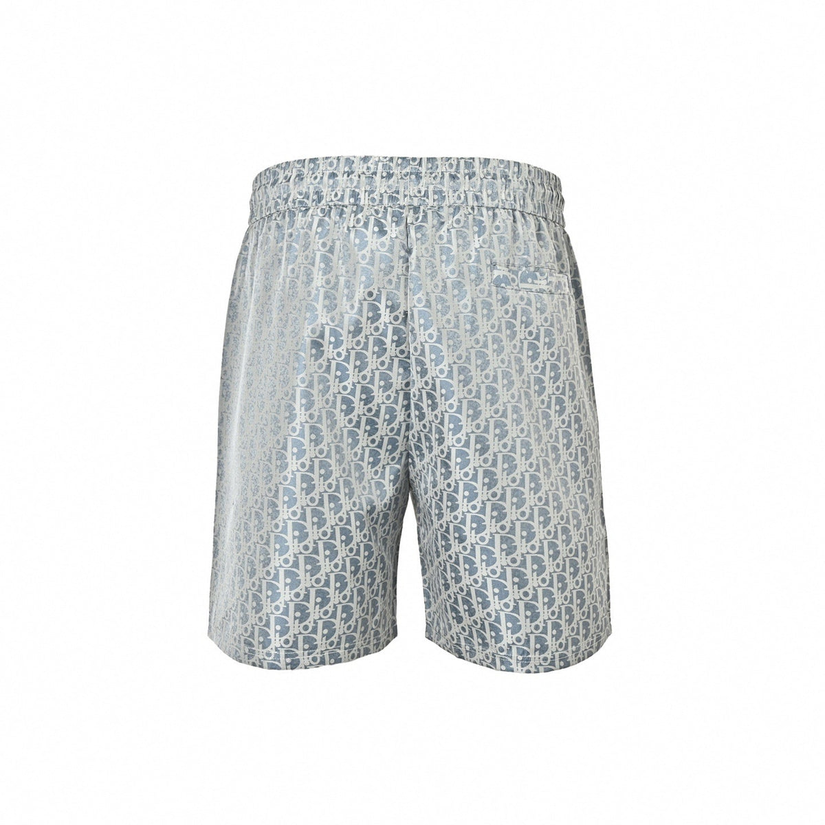 Oblique Jacquard Cotton Shorts | Light Blue