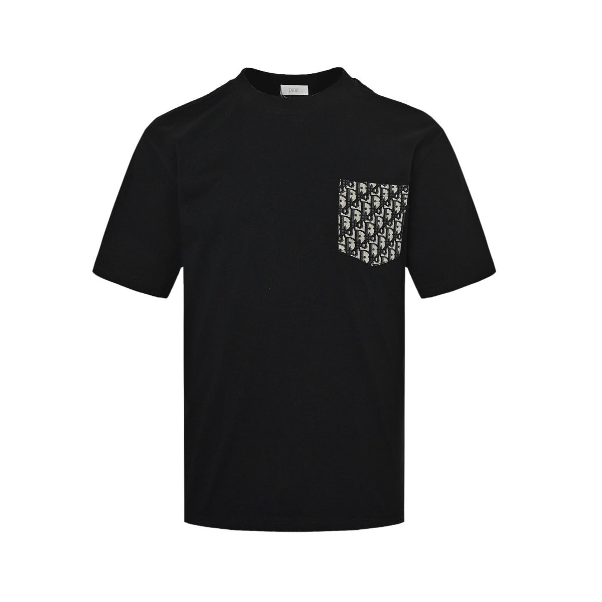 Oblique Jacquard Pocket T-Shirt | Black